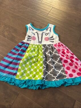 white christmas dresses Size 5 Jelly the Pug Christmas ruffle dress main image 0